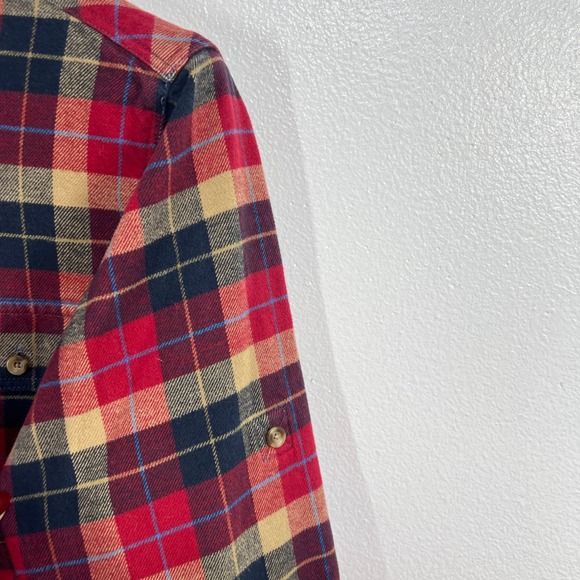 Fjallraven Singi Heavy Flannel Shirt Mens Large Red Plaid Regular Fit Outdoor - Picture 8 of 11